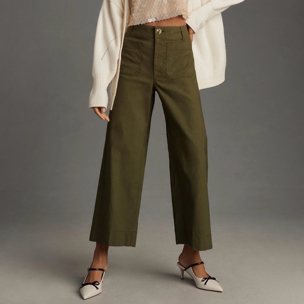 Anthropologie Colette cropped wide leg pants - Picture 5 of 7